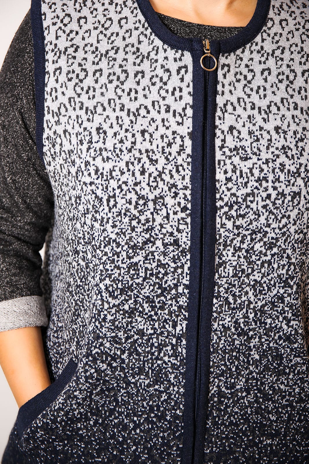 IMG 3085 - Vesta Tricotata Lunga Fermoar Navi