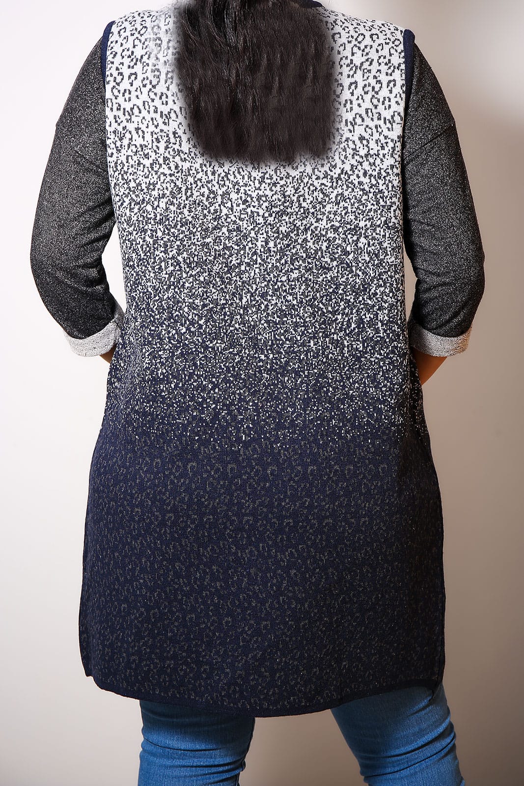 Vesta Tricotata Lunga Fermoar Navi 3 - Vesta Tricotata Lunga Fermoar Navi Vesta Tricotata Lunga Fermoar Navi - imagine 3