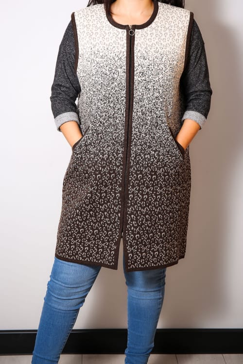 IMG 3088 - Vesta Tricotata Lunga Fermoar Cream