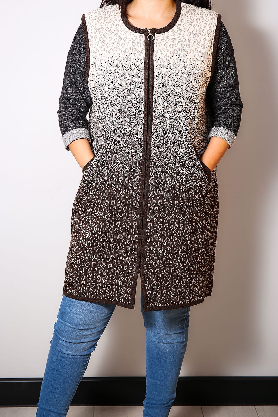 IMG 3088 - Vesta Tricotata Lunga Fermoar Cream