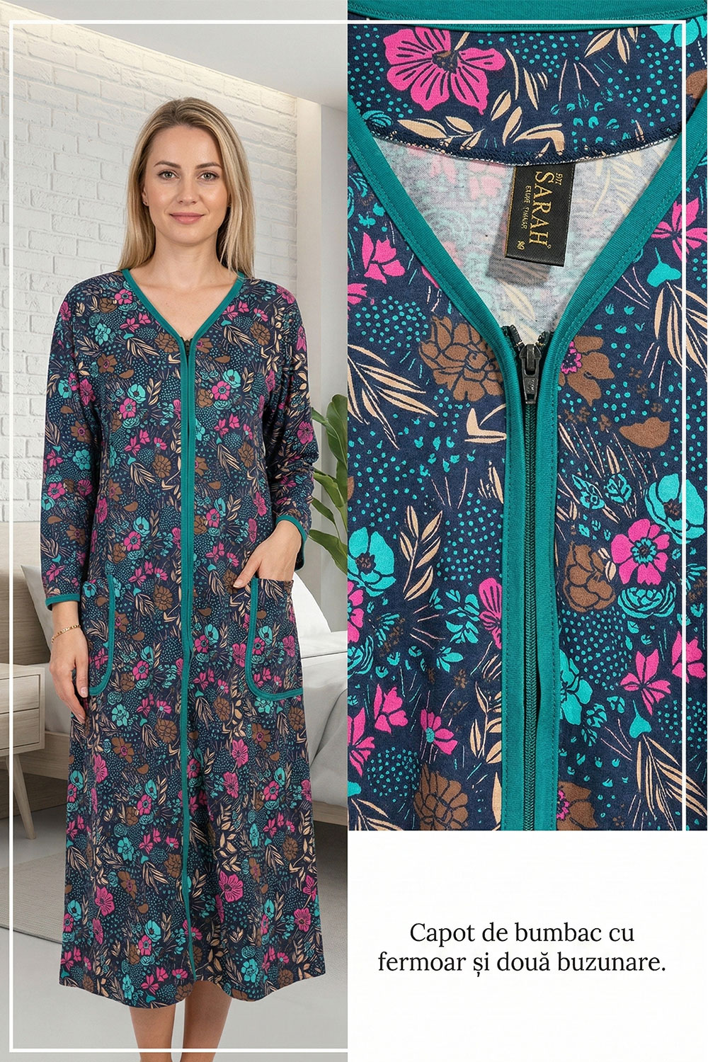 10 - Capot Bumbac Fermoar cod FER 00010