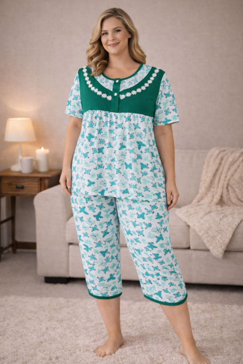 4 2 - Pijama Bumbac Cod PMS VERDE