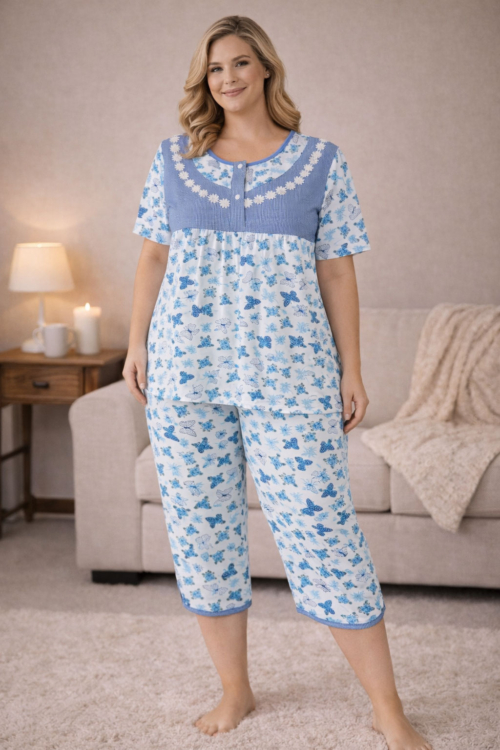 5 2 - Pijama Bumbac Cod PMS BLEO