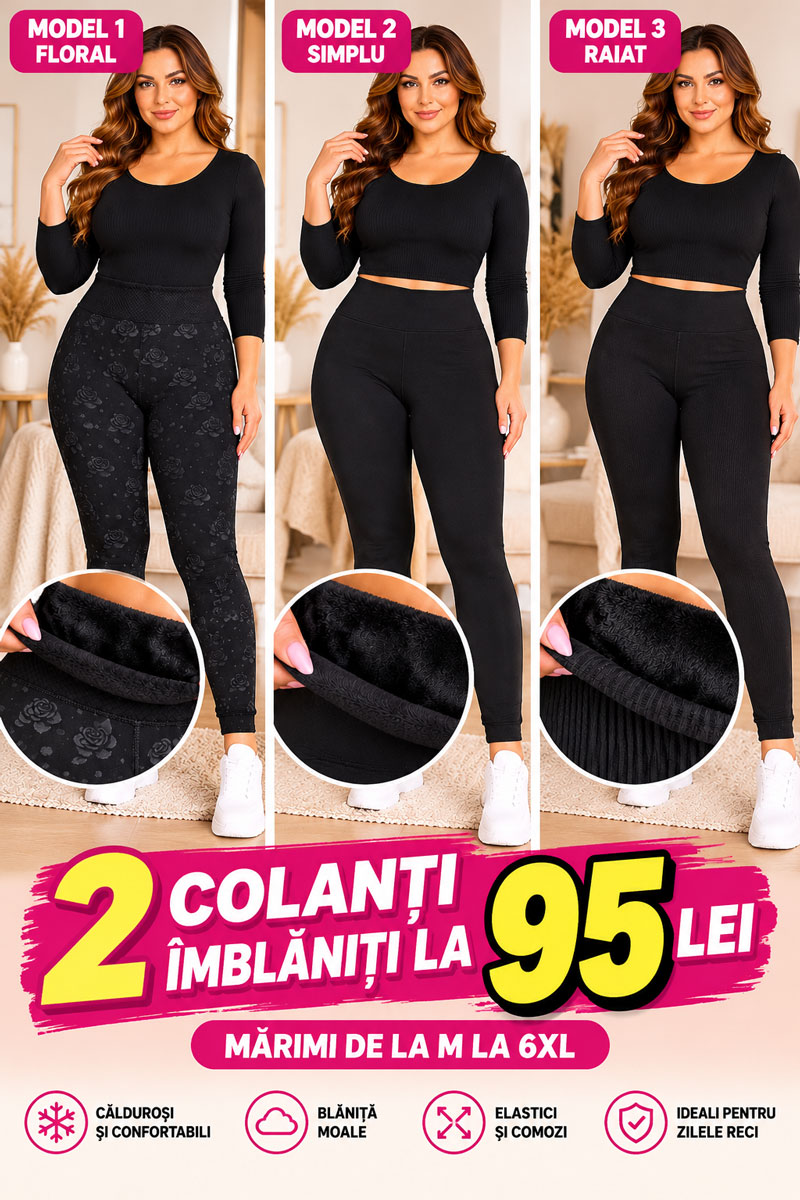 Colanți Îmblăniți 1+1 – 2 Bucăți la 95 Lei | M–6XL 136 - Colanți Îmblăniți 1+1 – 2 Bucăți la 95 Lei | M–6XL Colanți Îmblăniți